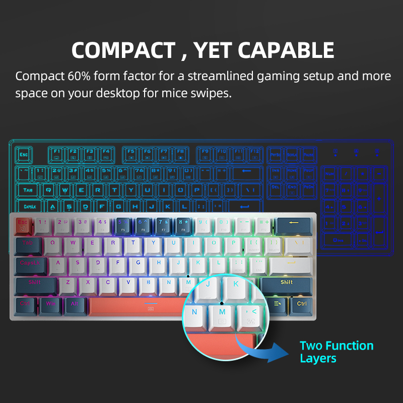 K500-B61 Machenike Mini Mechan - Gaming Keyboard Mini review and price