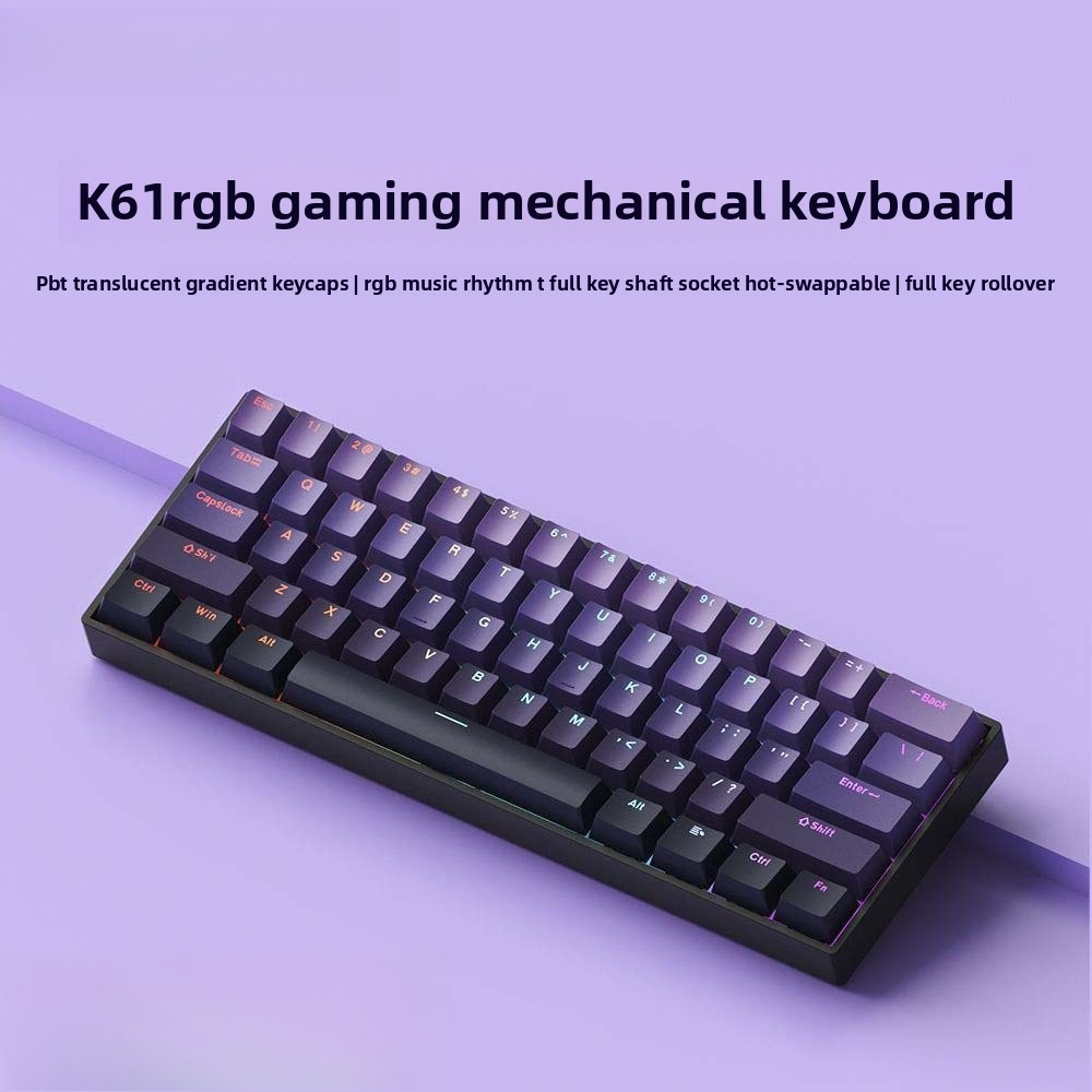 Teclado 60% Wireless Bluetooth - Keyboard Gaming Blue Switch review and price