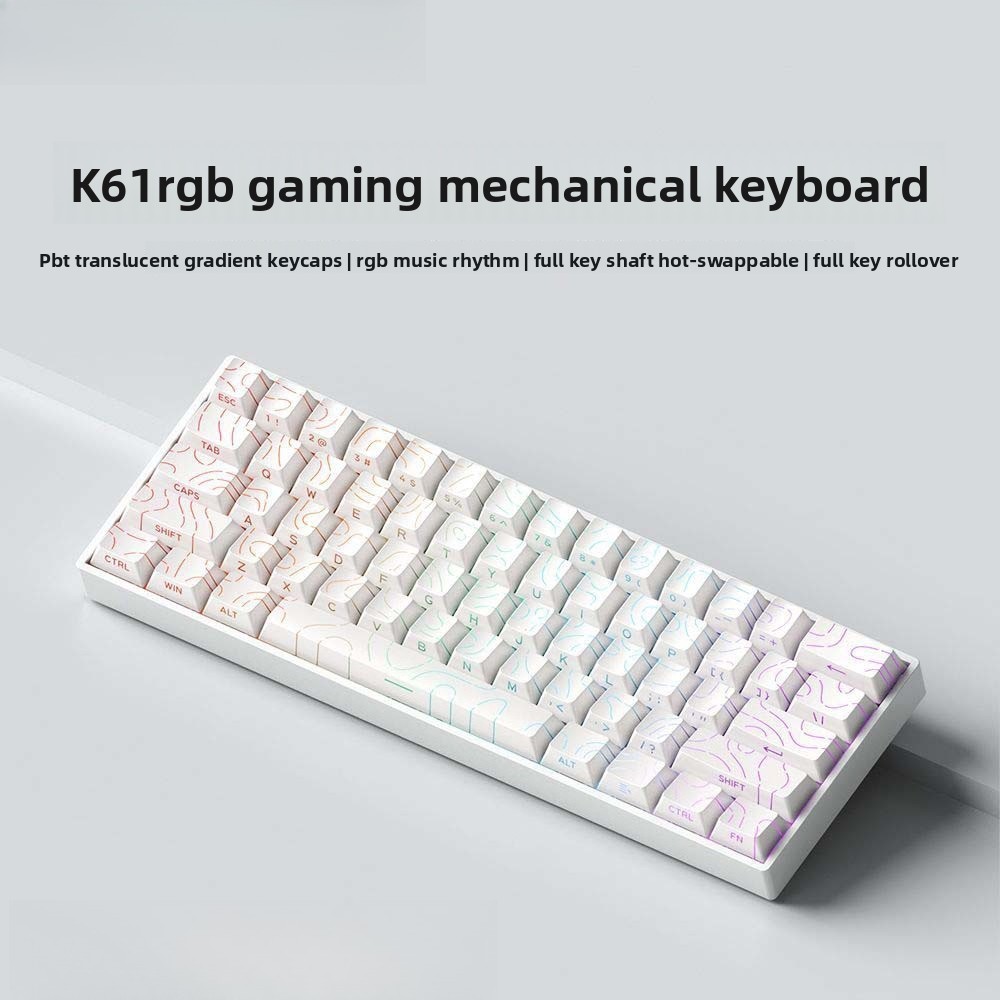 Teclado 60% Wireless Bluetooth - Keyboard Gaming Blue Switch review and price